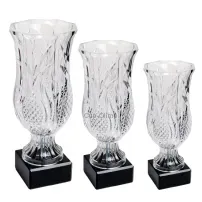 Кубок из стекла K130, Цвет: серебро, Высота кубка, см.: 19, Диаметр чаши, мм.: 80