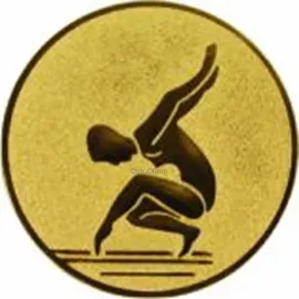 Вкладыш гимнастика AM1-44-G в медали спортивные для награждения в интернет-магазине kubki-olimp.ru и cup-olimp.ru Фото 0