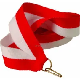 Лента наградая белая/красная в интернет-магазине kubki-olimp.ru и cup-olimp.ru Фото 0