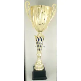 Кубок K111D (4) BL, Цвет: золото/синий, Высота кубка, см.: 48.5, Диаметр чаши, мм.: 140