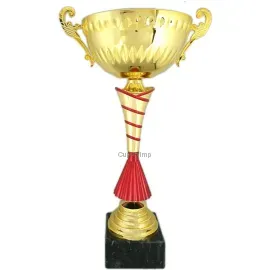 Кубок 4067F (6), Цвет: золото/красный, Высота кубка, см.: 22.5, Диаметр чаши, мм.: 80