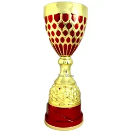Кубок K796, Цвет: золото/красный, Высота кубка, см.: 37.5, Диаметр чаши, мм.: 160