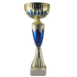 Кубок K606C (3), Цвет: золото/синий, Высота кубка, см.: 28, Диаметр чаши, мм.: 100