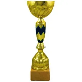 Кубок K606C (3), Цвет: золото/синий, Высота кубка, см.: 22, Диаметр чаши, мм.: 80