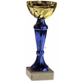 Кубок K318, Цвет: золото/синий, Высота кубка, см.: 19, Диаметр чаши, мм.: 80
