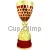 Кубок K796 C (3), Цвет: золото/красный, Высота кубка, см.: 35.5, Диаметр чаши, мм.: 140