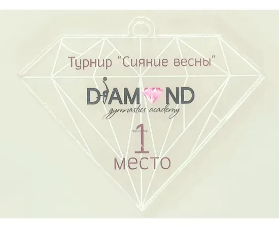 Современная медаль из прозрачного акрила треугольная с уф нанесением в интернет-магазине kubki-olimp.ru и cup-olimp.ru Фото 2
