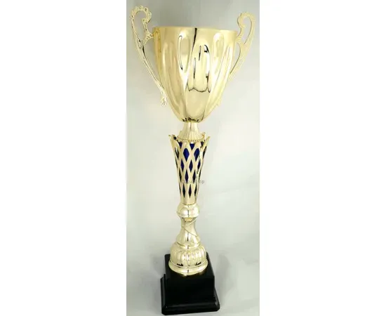 Кубок бюджетный K111, Цвет: золото/синий, Высота кубка, см.: 62, Диаметр чаши, мм.: 200, изображение 2