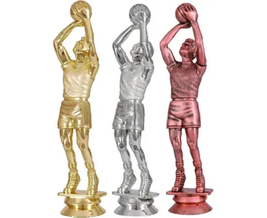 Фигурка баскетбол F01, Цвет пластиковых статуэток: золото, Высота статуэтки, см.: 17