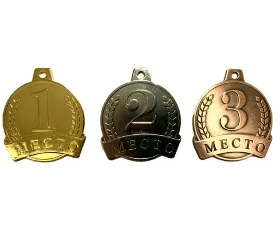 Медаль MK 404 (40мм), Цвет медали: золото, Диаметр медали, мм.: 40