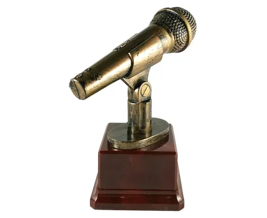 Микрофон, Высота литой статуэтки: 18, Материал: полимерная смола, изображение 2
