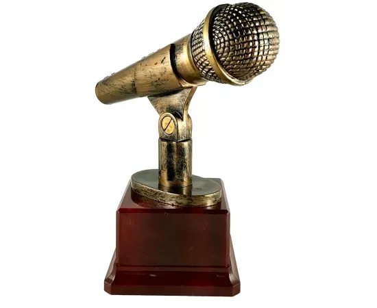 Микрофон, Высота литой статуэтки: 18, Материал: полимерная смола