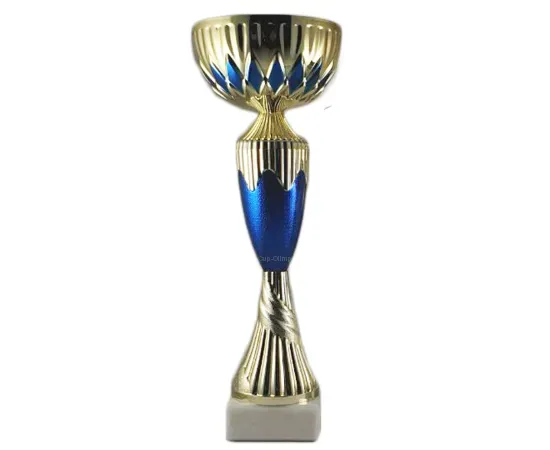 Кубок K606C (3), Цвет: золото/синий, Высота кубка, см.: 28, Диаметр чаши, мм.: 100