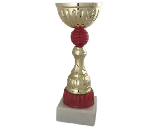 кубок K210 С (3), Цвет: золото/красный, Высота кубка, см.: 23.5, Диаметр чаши, мм.: 100, изображение 2