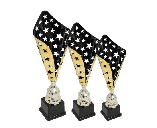 Золотой с красным спортивный кубок наградной K658C, Цвет: золото/чёрный, Высота кубка, см.: 50, изображение 2