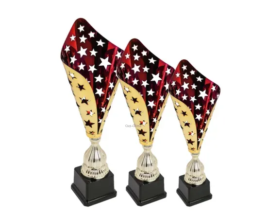 Золотой с красным спортивный кубок наградной K658C, Цвет: золото/красный, Высота кубка, см.: 40, изображение 2