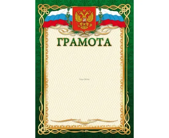 Медали и грамоты спортивные грамота Россия 1500 в интернет-магазине kubki-olimp.ru и cup-olimp.ru Фото 0